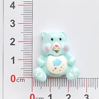 Groothandel Kawaii Regenboog Care Bear Dieren Platte Achterkant Eco-vriendelijke DIY HK Schattige Crème Lijm Resin Charms voor Telefoonhoesjes