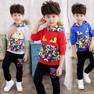 Conjunto de Ropa Infantil al por Mayor, Pantalones y Sudadera con Estampado para Niños - Product Image 1