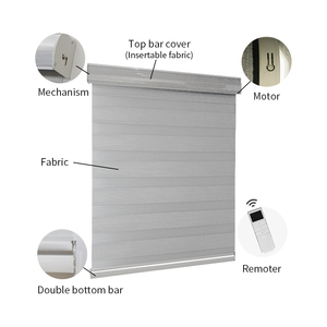 Stores zébrés électriques motorisés, stores zébrés motorisés automatiques intelligents <span class=keywords><strong>jour</strong></span> et <span class=keywords><strong>nuit</strong></span>, <span class=keywords><strong>duo</strong></span> double couche, stores zébrés roulants - Product Image 3