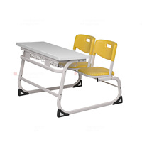 Mobilier pour salle de classe scolaire Design ergonomique Étudiant en bois triple pour étudier ou lire Deak et chaise