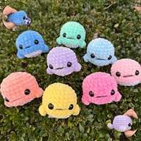 Animaux en crochet soufflant des bulles en gros, mini pingouins en crochet, balles anti-stress, animaux en peluche à tricoter à presser, jouet pour enfants, cadeau