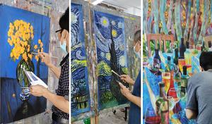 <span class=keywords><strong>Peinture</strong></span> acrylique moderne sur toile, texture lourde, <span class=keywords><strong>cercle</strong></span> en feuille d'or en relief 3D abstrait, 100% faite à la main, décoration murale, vente chaude - Product Image 4