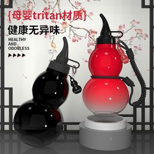 800Ml,27Oz <span class=keywords><strong>Tritan</strong></span> Plastique <span class=keywords><strong>Gourde</strong></span> Forme Ancien Mythe Chinois Sun Wukong Bouteille D'eau Avec Longe Sans Bpa Extérieur Noir Gourdes - Product Image 3