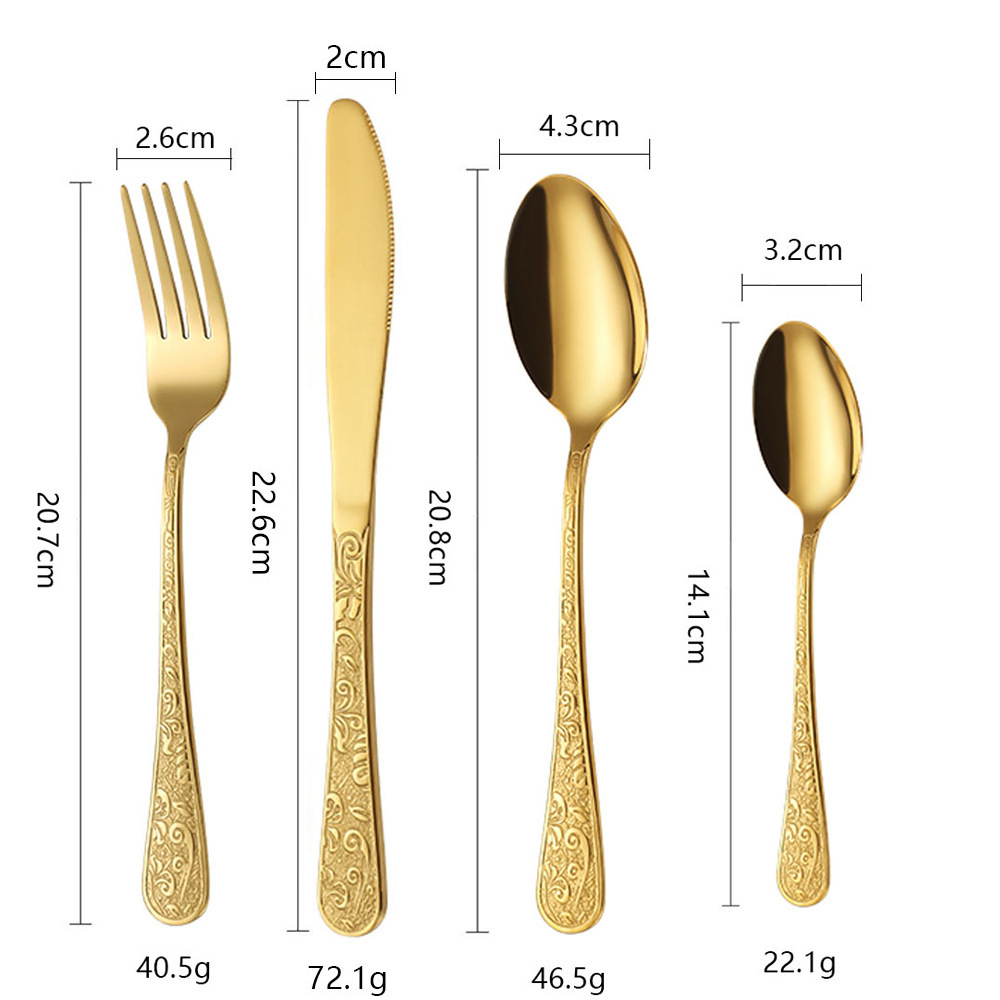 Christofle 4-piece Main Cutlery Set (Gold)