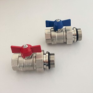 Robinet à boisseau sphérique d'isolation pour chauffage au <span class=keywords><strong>sol</strong></span> (paire), Robinet à boisseau sphérique pour collecteur de chauffage - Product Image 1