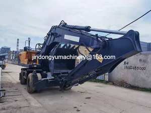 Excavatrice sur pneus Hyundai 210W-9, équipement de construction lourd, à vendre, avec pneus, d'occasion, Corée - Product Image 2