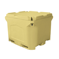 Glacière isotherme à double paroi en PE rotomoulé Nelgreen Heavy Duty 660L avec logo pour le transport et le traitement du poisson