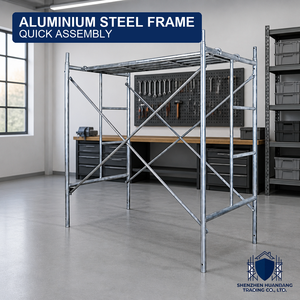 Verstellbare Bewegliche Aluminium-Stahl-Gerüstplattform Moderne Hochfeste Korrosionsbeständige 500kg Tragfähigkeit Lager Werkstatt - Product Image 4