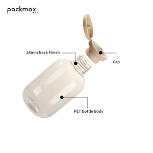 120ml Transparent PET Pump Bottle for <b>Sunscreen</b> Foundation Lotion - Plastic Makeup Remover Cleansing Oil Container - Product Image 2