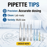 Embouts de pipette en plastique bleu transparent 1 ml, filtre stérile 10 µl-1000 µl