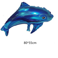 Animal marin feuille d'aluminium ballon poulpe requin étoile de mer coquille pour la décoration de fête enfants jouets