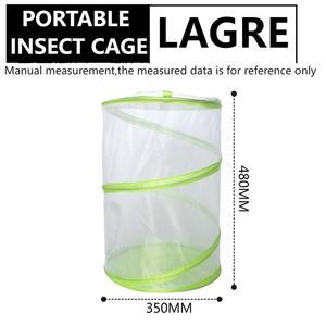 Tianbo taşınabilir evcil hayvan kafesi nefes Quadrate böcek örgü yeşil beyaz basit stil katı desen plastik tepsi fermuar kapatma - Product Image 2