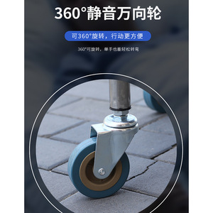 Carrito de Acero Inoxidable Snow de 2 y 3 Niveles, Mueble Manual para Hospital, Diseño Industrial Duradero - Product Image 3