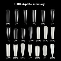 240 faux ongles en gel souple transparents, longs, forme cercueil ou ballerine, à couverture complète, pour extension d'ongles DIY, à presser