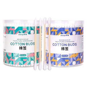 Bâtonnets de coton Chenye, 200 pièces, double couche, pointe ronde, pour le nettoyage des oreilles, le démaquillage, usage quotidien - Product Image 1