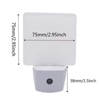 Lampe de nuit LED 3D personnalisée avec base carrée en acrylique, prise murale, lumière de nuit à capteur pour cuisine intérieure