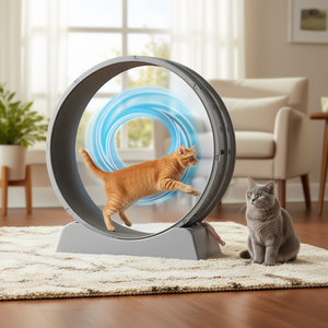 Roue d'exercice PetSmart pour chats et chiens, rouleau de fitness manuel pour intérieur, gris D0100XUJBFV - Product Image 2