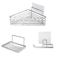 Étagères de cuisine et de salle de bain en acier inoxydable de haute qualité, porte-savon, porte-mouchoirs, étagères d'angle pour salle de bain