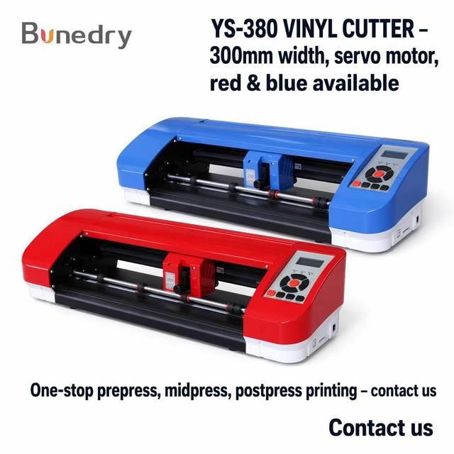 Desktop Vinyl Cutter Plotter YS-380 300mm Cutting Width Servo Motor Contour Cutting for Sticker Decal Heat Transfer Film Sign