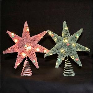 Decorazioni albero di natale luci al coperto alberi del villaggio casa festa tavolo stella ornamenti di natale di lusso - Product Image 1