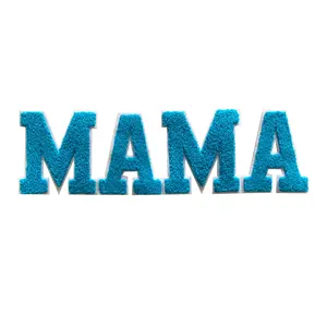 몬스터의 날 MAMA 셔닐 문자 패치 의류 맞춤형 셔닐 문자 패치