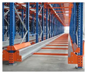 Almacén de refrigeración FIFO Pallet Goods Storage Q355 Steel Radio Shuttle Racking