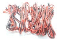 Kabel Audio 2pin KOSTA IATF16949 untuk Kabel Tembaga Hitam Merah Tanpa Isolasi PVC 2m dengan Steker Banana 4mm 90 derajat (Penggunaan Pertanian)