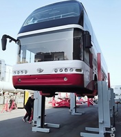 Pont élévateur hydraulique sans fil robuste à 4 poteaux pour camions - Élévateur mobile à 4 colonnes / Élévateur polyvalent, capacité 30T, hauteur de levage 25-72,8 pouces pour usage commercial