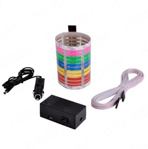 Đèn Flash Xe Hơi Đầy Màu Sắc Âm Nhạc Nhịp Điệu <span class=keywords><strong>LED</strong></span> EL Light Đèn Âm Thanh Bộ Cân Bằng Kích Hoạt Cho Cửa Sổ Xe Hơi - Product Image 6