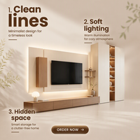 Meubles de salon modernes au design minimaliste, meuble TV luxueux, meuble TV en bois