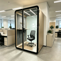 Cabines Acoustiques Modulaires Silencieuses pour Bureau et Espaces Commerciaux, Conception Optimisée pour 2 Personnes, STC30dB