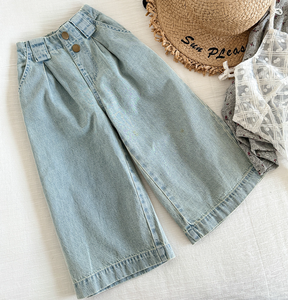 <span class=keywords><strong>Pantaloni</strong></span> in Denim a gamba dritta larghi in Blue Jeans a <span class=keywords><strong>vita</strong></span> <span class=keywords><strong>alta</strong></span> da 2025 da ragazza per bambini - Product Image 1