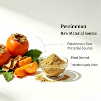 Extrait de kaki soluble dans l'eau, séché par atomisation, en poudre fine, matière première naturelle de Diospyros Kaki pour la formule de boissons et de soins de la peau