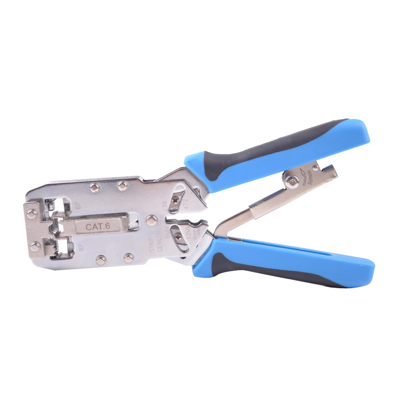 RJ11 RJ12 Cat6 Cable Crimping Tool RJ45 Pass Through Connector Crimper