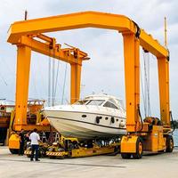 Lève-bateau mobile 35 tonnes résistant à la corrosion, entraînement diesel, pour services d'entretien de marinas