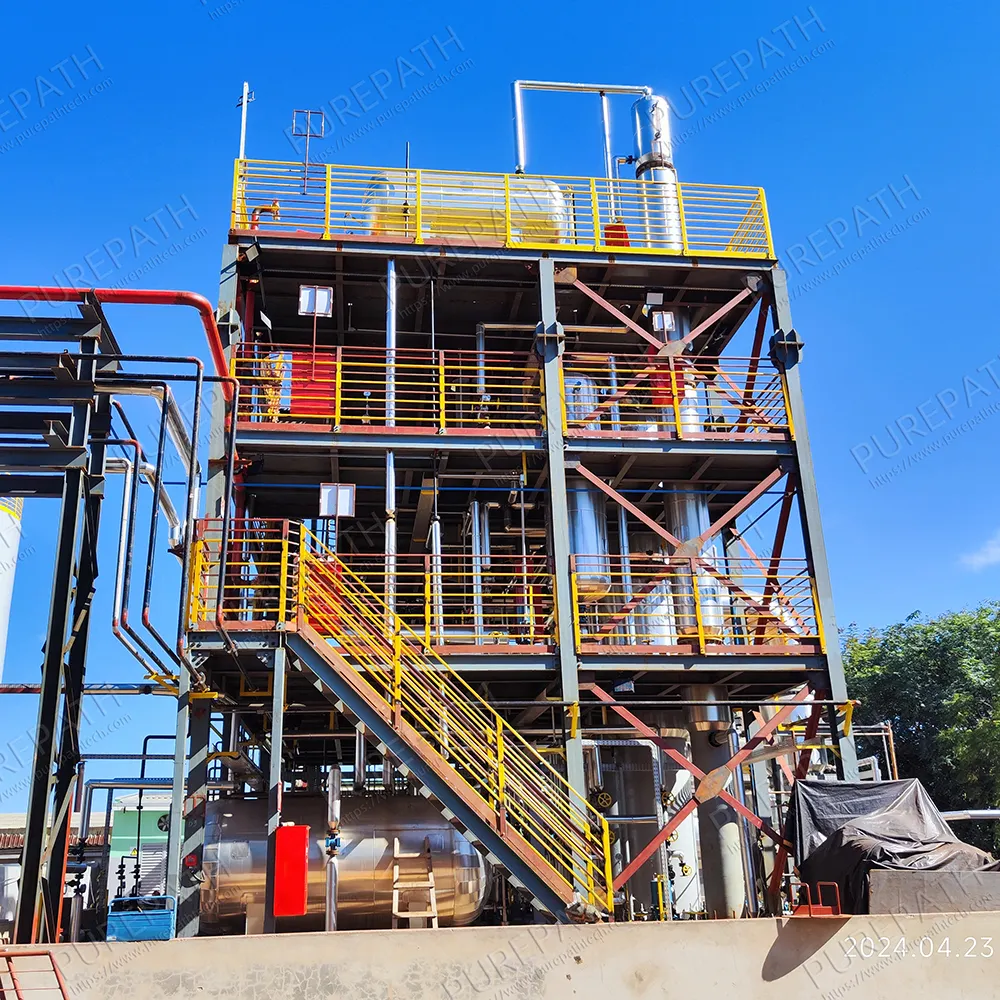 Purepath 2024 Waste Tire and Plastic Recycling Pyrolysis Oil to Diesel Distillation Plant with Extraction Tech