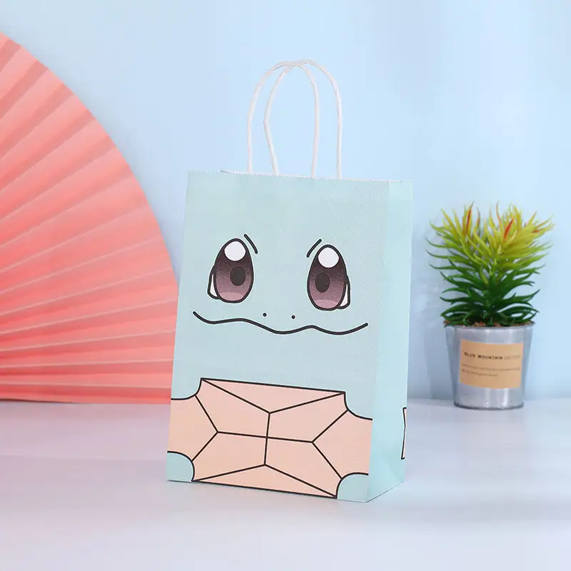 중국 공장 도매 오프셋 인쇄 재미있는 애니메이션 캐릭터 패턴 미니 선물 종이 가방