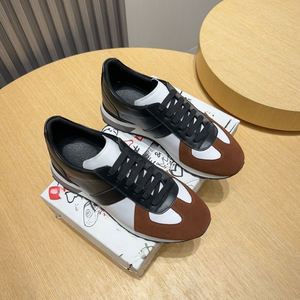 Gray White and Brown Color <b>Block</b> Low Top Retro Sneakers Casual Lace Up Shoes D&G - Product Image 6