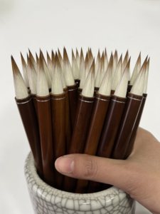 Pinceau de calligraphie chinoise Lingfeng de qualité supérieure, en poils mélangés, pinceau artisanal pour artiste, stylo pour <span class=keywords><strong>Kanji</strong></span>, peinture à l'aquarelle, fournitures scolaires d'art - Product Image 6