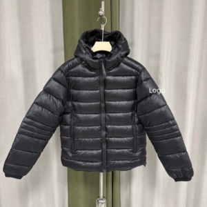Chaqueta Ligera Plegable con Capucha y Relleno de Algodón para Hombre, Acolchada, Resistente al Viento, Cálida, para Invierno, Uso Diario, Estilo Urbano, Color Negro - Product Image 5