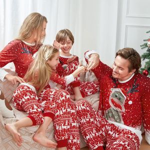 Ensemble de pyjamas de Noël personnalisés en polyester pour toute la famille (hommes, femmes, enfants) – Motif rennes – Vêtements de nuit de Noël – Dropshipping POD MOQ 1PC - Product Image 3