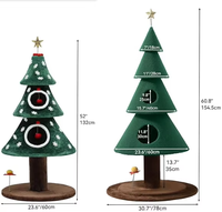 Stephan Roberts Arbre à chat multi-niveaux de style moderne avec poteaux à gratter et condos en peluche - Pour usage intérieur 52" H