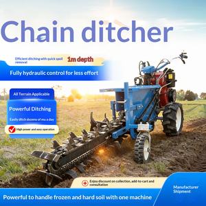 Máquina de zanjado hidráulica pequeña de 1.2M para zanjas profondas, para cableado de tuberías, agricultura, huertos y suelos congelados - Product Image 1