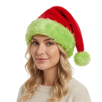 Nouveau Chapeau de Noël Vert Fluorescent 2026, Décorations Uniques à Bords Frangés pour Fêtes de Noël, Fournitures Créatives pour Adultes et Enfants