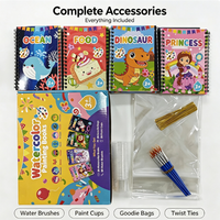 Individuelles Aquarell-Malbuch für Kinder Spiralgebunden DIY Zeichenblock Geschenk mit Pinsel 24 Sets Vollfarbdruck Notizbuch