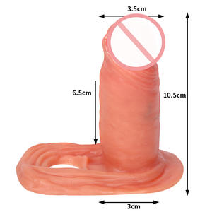 Silikon Männer Sexspielzeug Penis Ärmel Penis Abdeckung Hahn Vergrößerung Ärmel Wieder verwendbare Dildo Kondom für männliche Extender - Product Image 4