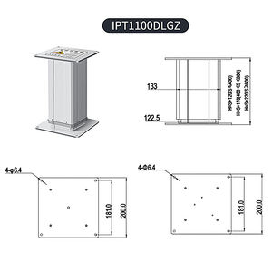 Columna de elevación eléctrica de 900mm de altura ajustable, velocidad de 3000RPM DC12/24VMAX 2250N para ventilador de electrodomésticos para mesa de centro RV - Product Image 3