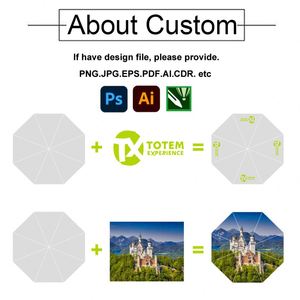 Parapluie droit classique personnalisé avec logo transparent en PVC, motifs colorés - Cadeau publicitaire de haute qualité pour les promotions - Product Image 2
