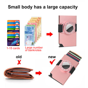 Custom Color Men Slim Automatic Pop up Aluminum <b>Wallet</b> With Money Band for Minimalist Anti-theft <b>Metal</b> Credit Card Holder <b>Wallet</b> - Product Image 4
