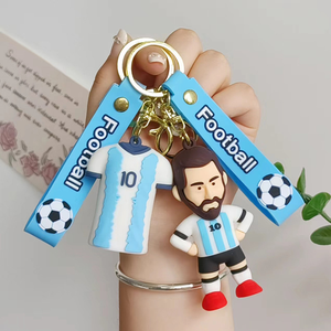 Porte-clés en métal de club de football européen, souvenir de mode, logo personnalisé en émail dur ou souple - Product Image 5